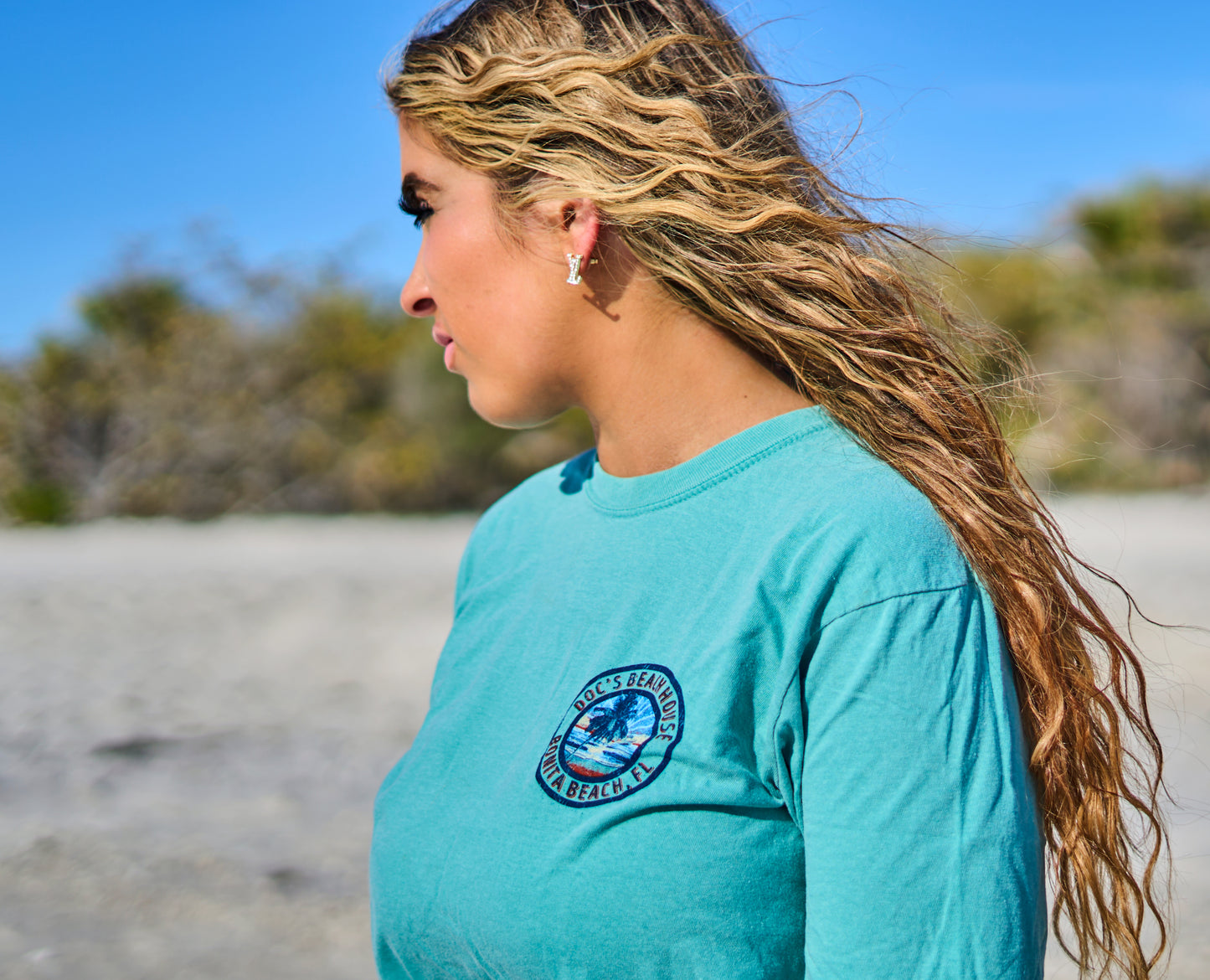 Long sleeve tropical palm