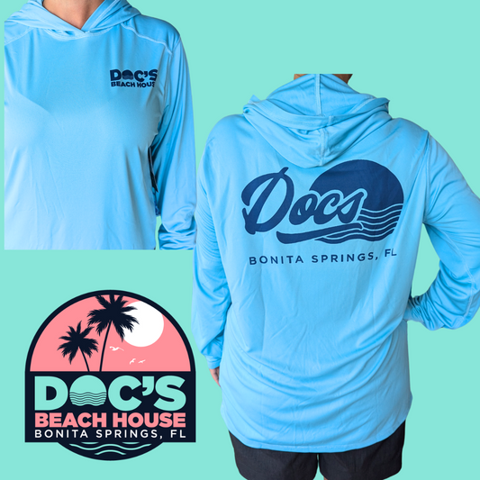 Turquoise Long sleeve hoody  SPF