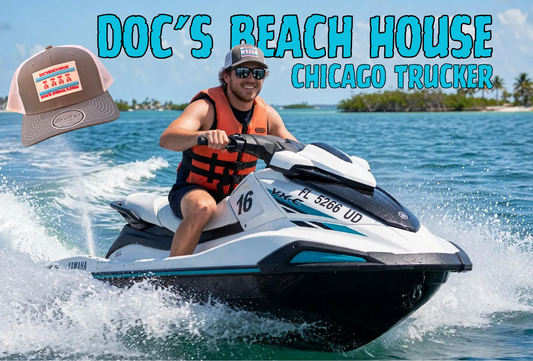 Doc's Beach Chicago Flag Trucker.